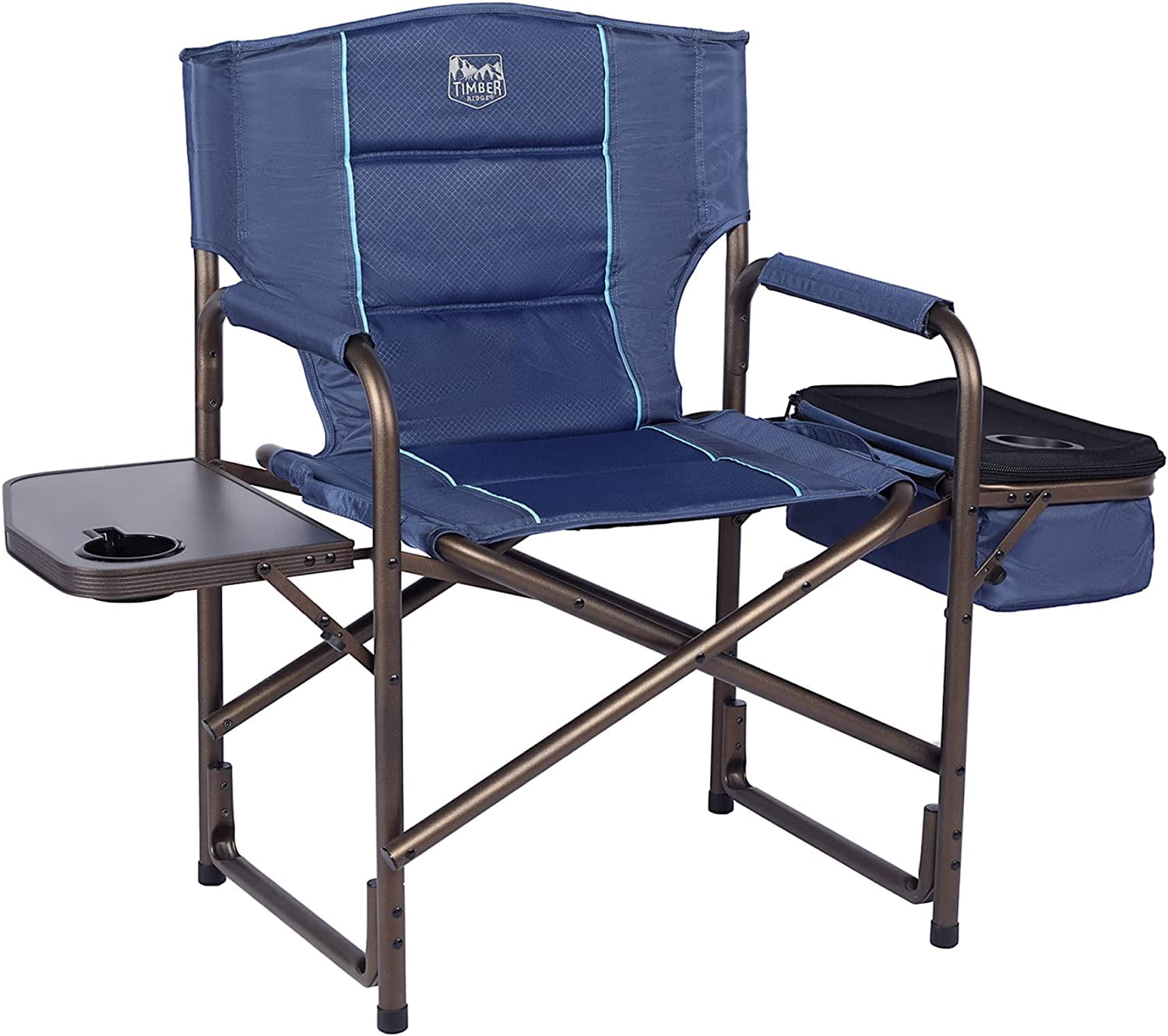 Laurel Director's Chair with Cooler Bag & Side Table, Adult, Blue
