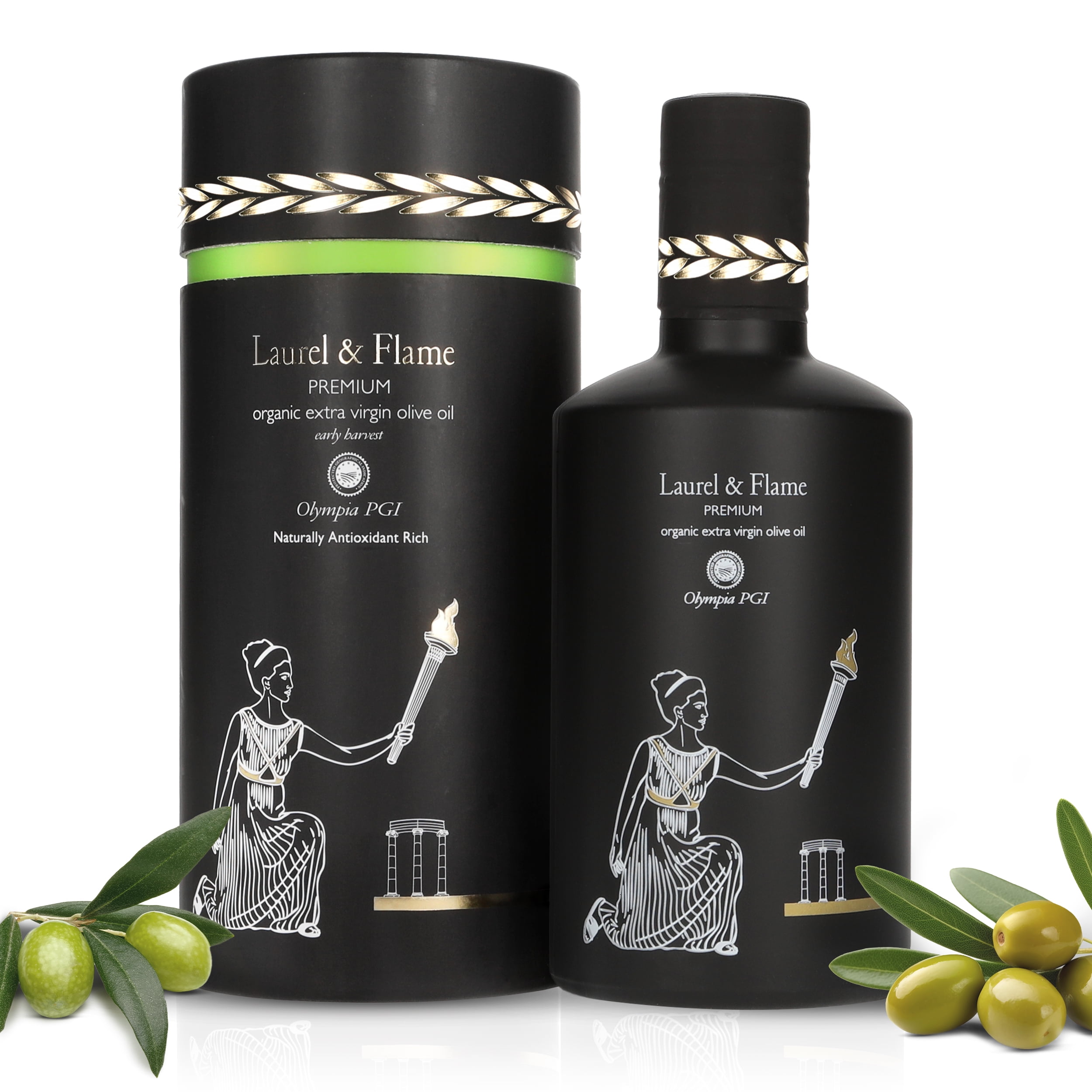 Laurel & Flame Premium Olympia PGI Extra Virgin Olive Oil, Organic