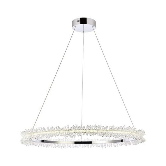 Laurel LED 34 inch Chrome pendant