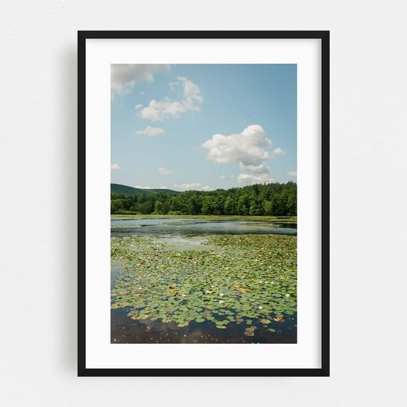 Laurel Lake, Pine Grove Furnace 01 - Pennsylvania Photography Black Framed Wall Art Print 16 x 24 inches