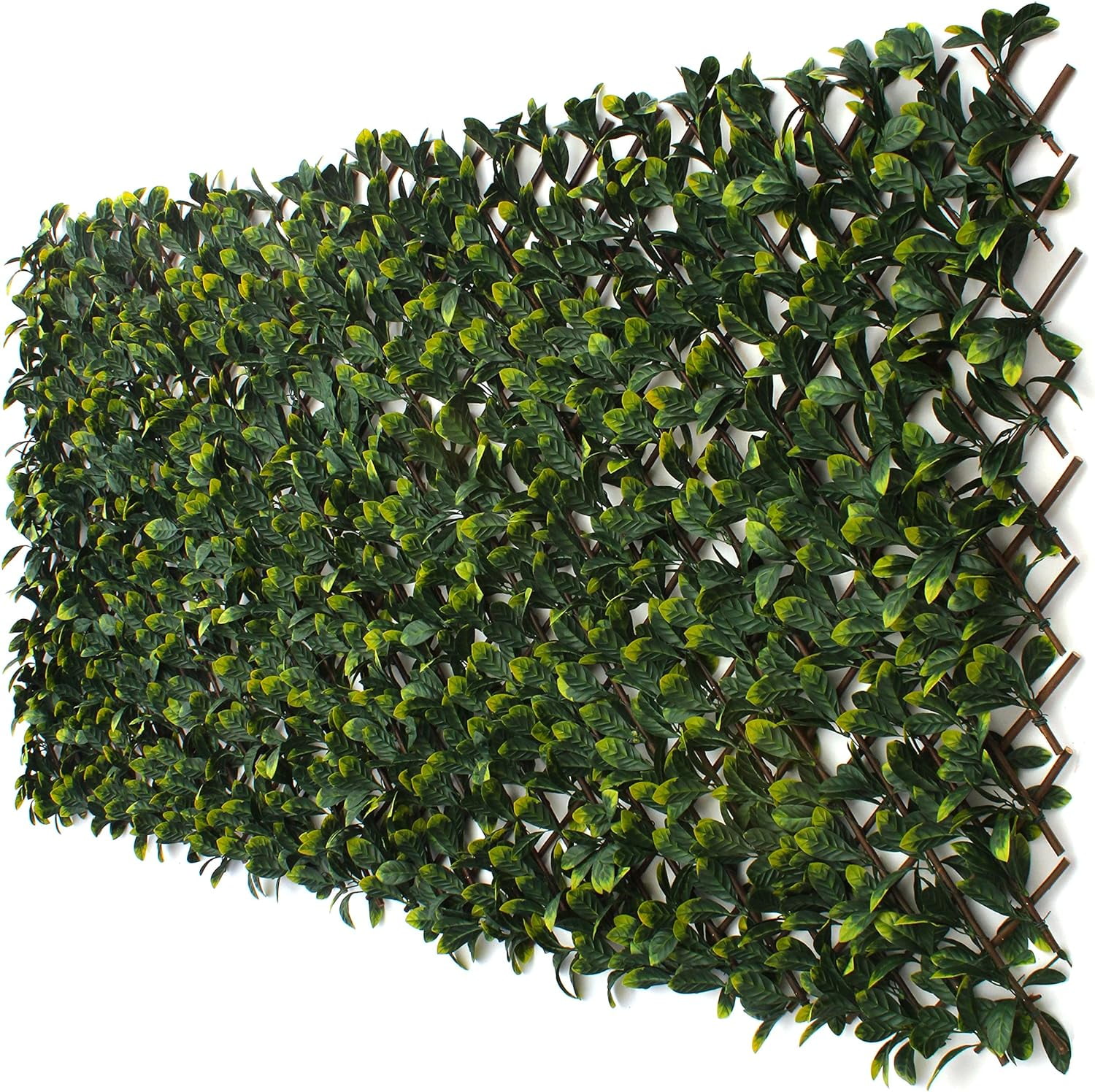 NatraHedge Artificial English Laurel Leaf Expandable Lattice Privacy Fence Screen