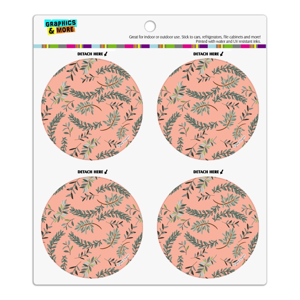 Laurel Leaves Refrigerator Fridge Locker Vinyl Circle Magnet Set ...