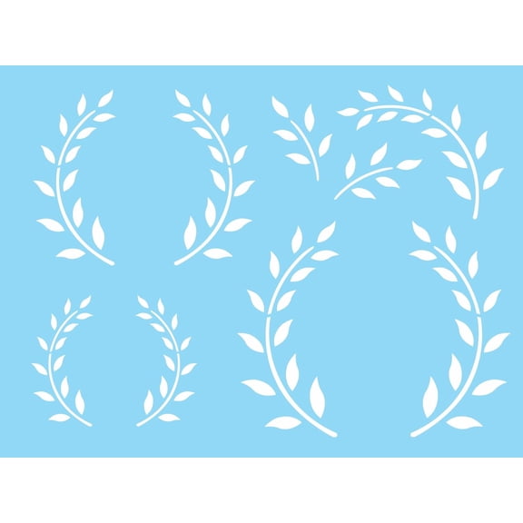 Laurel Leaves Wreath Stencil Love Sweetheart Farmhouse Cottage Flower Garden DIY Signs 9"x12"