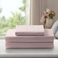 thumbnail image 1 of Laurel & Mayfair Gingham Printed 250tc 100% Cotton Percale Pink 4-Piece Sheet Set, Full, 1 of 5