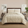 thumbnail image 1 of Laurel & Mayfair Riley Pleated Linen 3-Piece Textured Comforter Set, King, 1 of 7