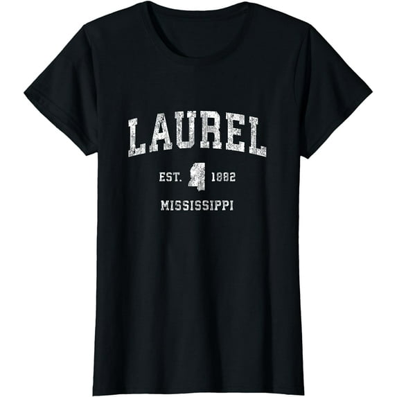 Laurel Mississippi MS Vintage Athletic Sports Design T-Shirt