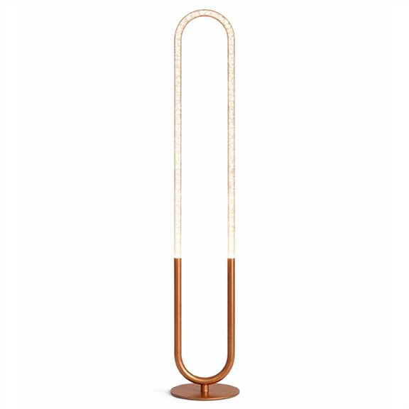 Laurel Modern Bronze Metal U-Loop LED Floor Light