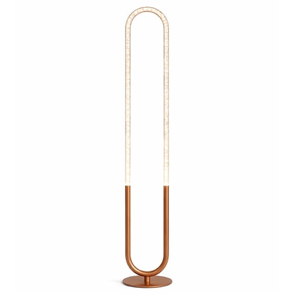 Laurel Modern Bronze Metal U-Loop LED Floor Light