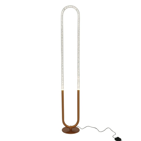 Laurel Modern Bronze Metal U-Loop LED Floor Light