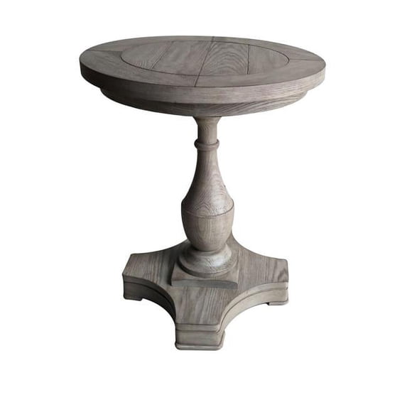 Laurel Round End Table in light Brown Wood