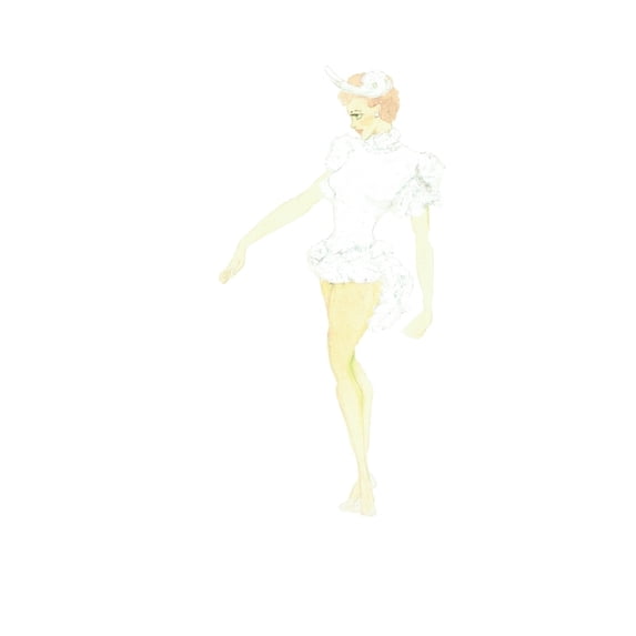 'Laurel'S Fan Dress' - Murray'S Cabaret Club Costume Design Print By ® The Murrayæs Cabaret Club Collection Mary Evans