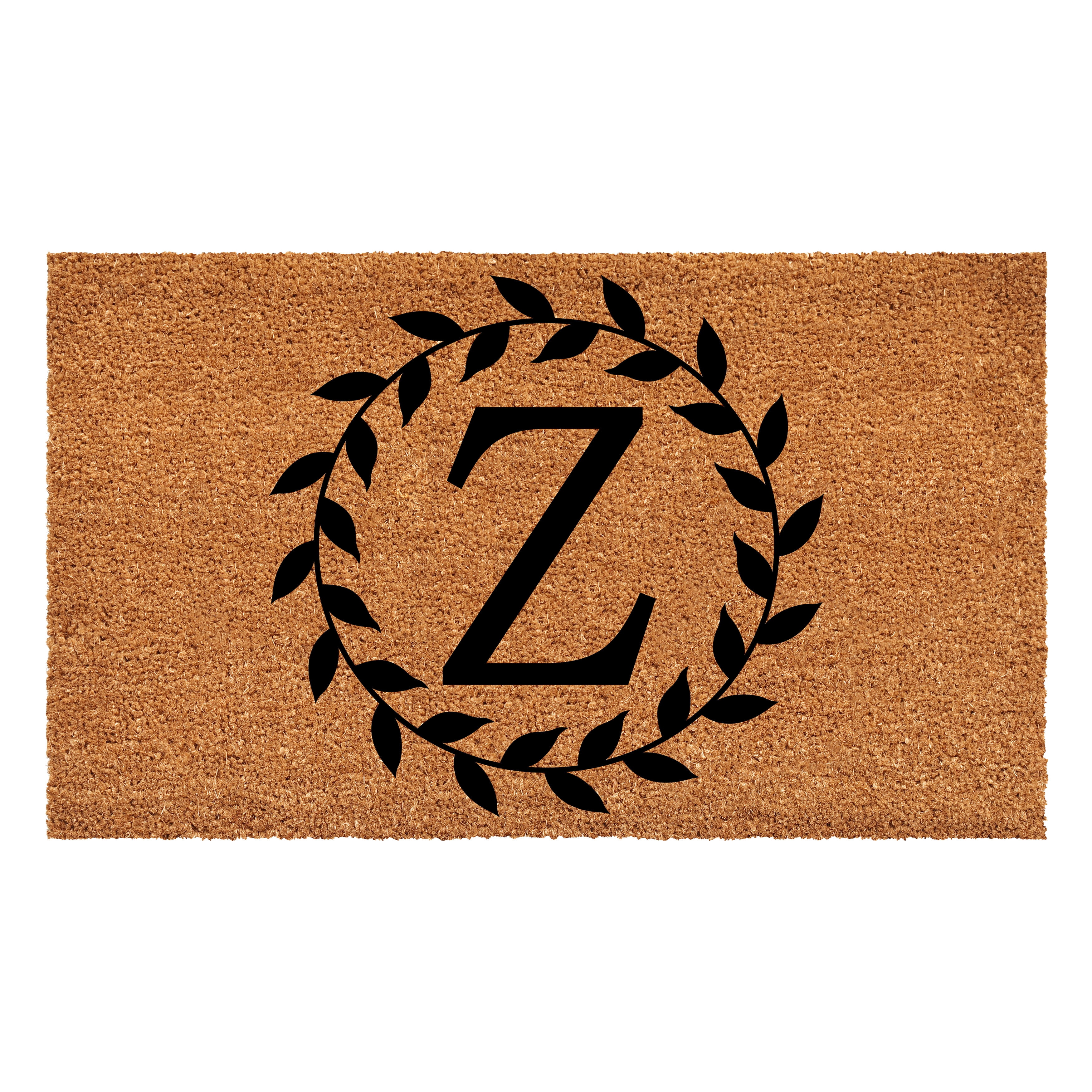 Laurel Wreath Doormat, 24" x 36" (Letter Z)
