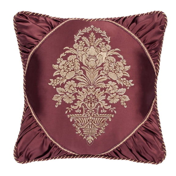 Laurelton Embroidered Pillow Wine Pillow Embroider 18 Inch Square