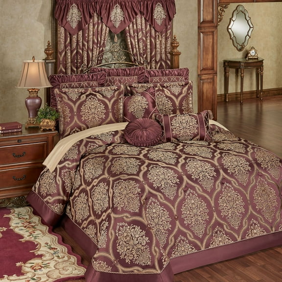 Laurelton Grande Bedspread Wine Bedspread Grande Queen