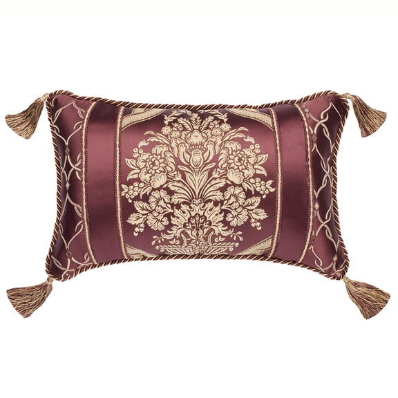 Laurelton Tasseled Pillow Wine Pillow Tailored Rectangle