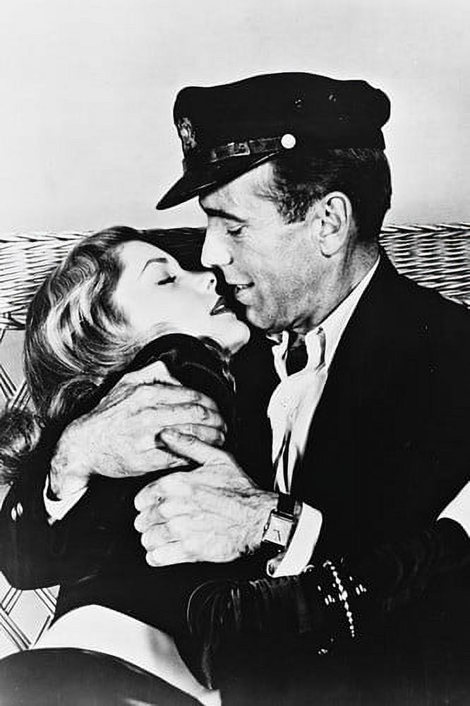 Lauren Bacall Humphrey Bogart kissing in To Have and Have Not 24x36 ...