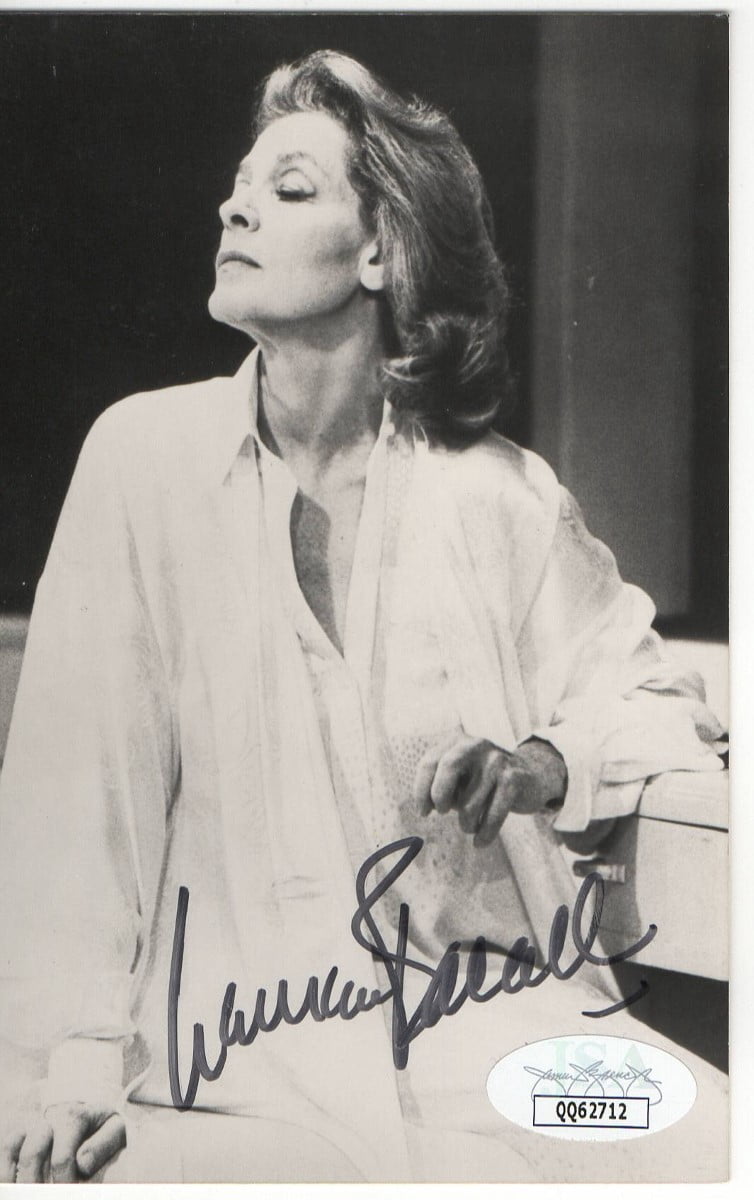 Lauren Bacall Signed Autographed Small Photo Legendary Actress JSA ...