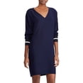 thumbnail image 1 of Lauren By Ralph Lauren Womens Petite Crepe Shift Dress Navy 2P, 1 of 1