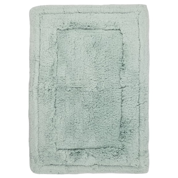 Lauren Conrad Organic Cotton Plush Morning Sky Aqua Blue Green Bath Rug 17x24