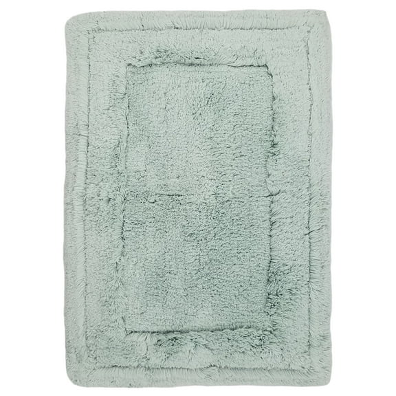 Lauren Conrad Organic Cotton Plush Morning Sky Aqua Blue Green Bath Rug 23x38