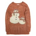 thumbnail image 1 of Lauren Conrad Womens Orange Sequin Snowman Pull-Over Tunic Sweater Medium, 1 of 1