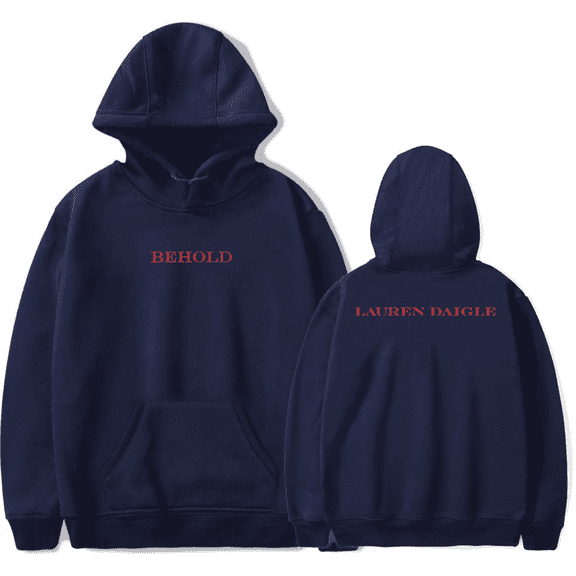 Lauren Daigle Merch Hoodie Behold Logo Printed Sweatshirt Long Sleeve Hoodies Men Women Pullover Streetwear