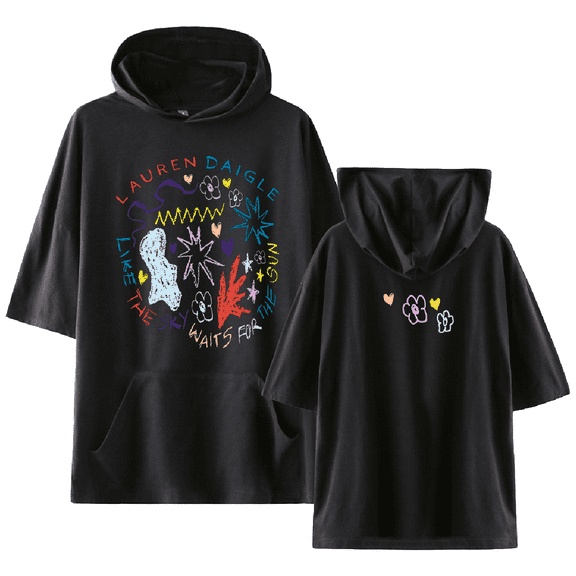 Lauren Daigle Merch Like The Sky Waits For The Sun T-shirt with Hooded Casual Short Sleeve Tee Top for Women Men Summer Wear