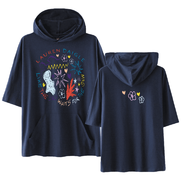 Lauren Daigle Merch Like The Sky Waits For The Sun T-shirt with Hooded Casual Short Sleeve Tee Top for Women Men Summer Wear