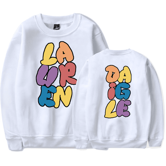 Lauren Daigle Merch Sweatshirt Bubble Letter Lauren Daigle Crewneck Men Women Long Sleeve Hoodie Streetwear Pullover