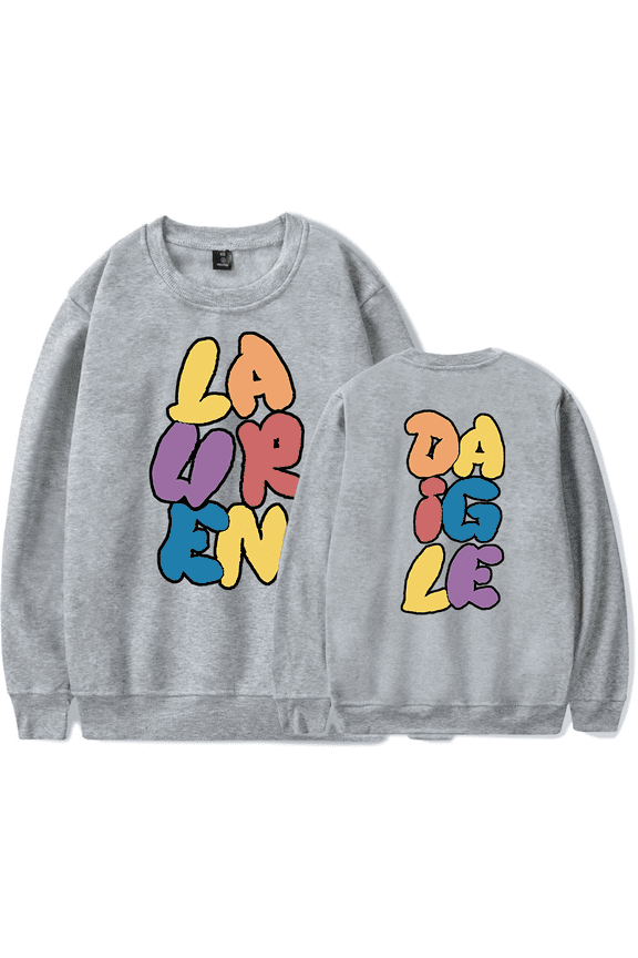 Lauren Daigle Merch Sweatshirt Bubble Letter Lauren Daigle Crewneck Men Women Long Sleeve Hoodie Streetwear Pullover