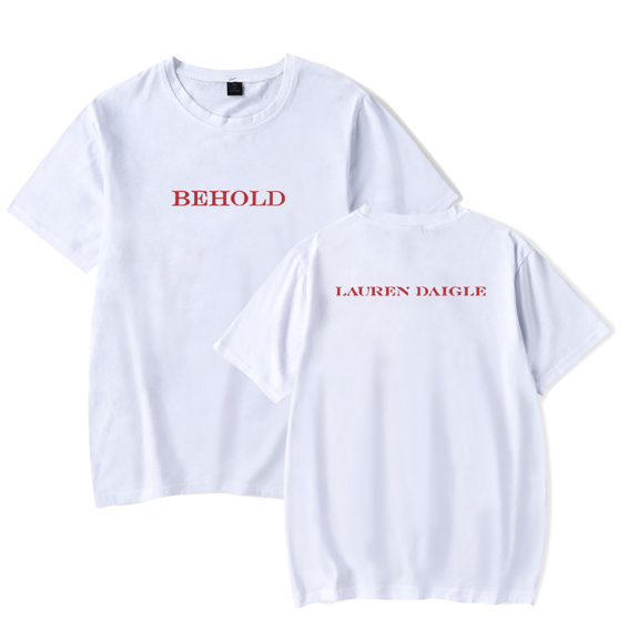 Lauren Daigle Merch T-Shirt Behold Logo Printed Album Cover T Shirt Short Sleeve Men Women Pullover Summer Top Tee