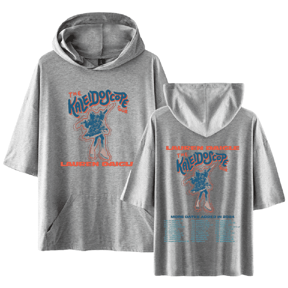 Lauren Daigle Merch The Kaleidoscope Tour T-shirt with Hooded Casual Short Sleeve Tee Top for Women Men Summer Wear
