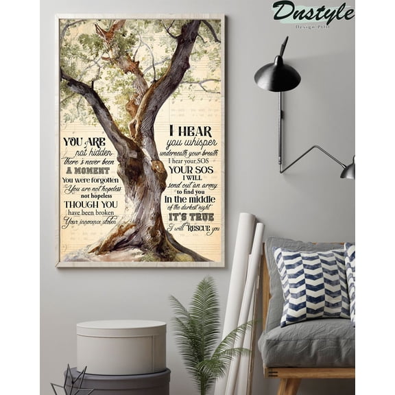 Lauren Daigle Rescue you are not hiden lyrics poster 11 x 17 Inch Poster