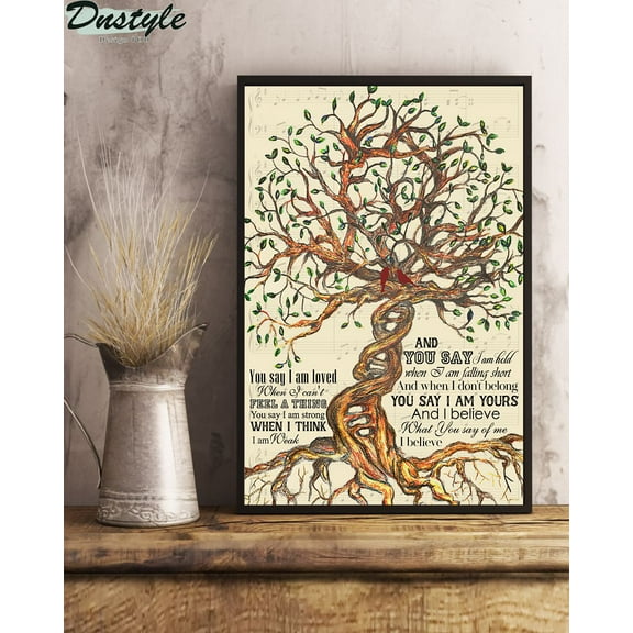 Lauren Daigle You Say Tree Lyrics Poster 11 x 17 Inch Poster