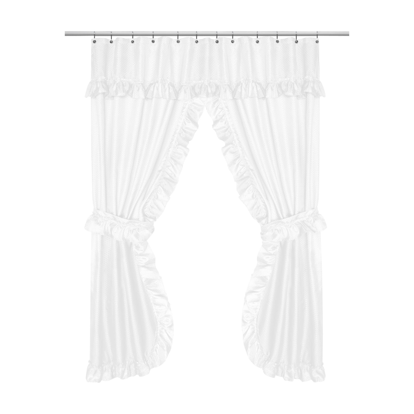 Lauren Double Swag Curtain, White