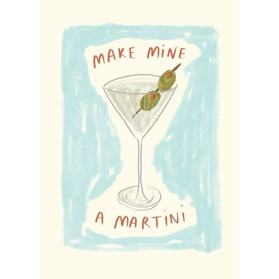 Lauren Emmett - Martini Print Wall Art, Modern Wall Decor For Living Room Bedroom, 12x18 UNFRAMED