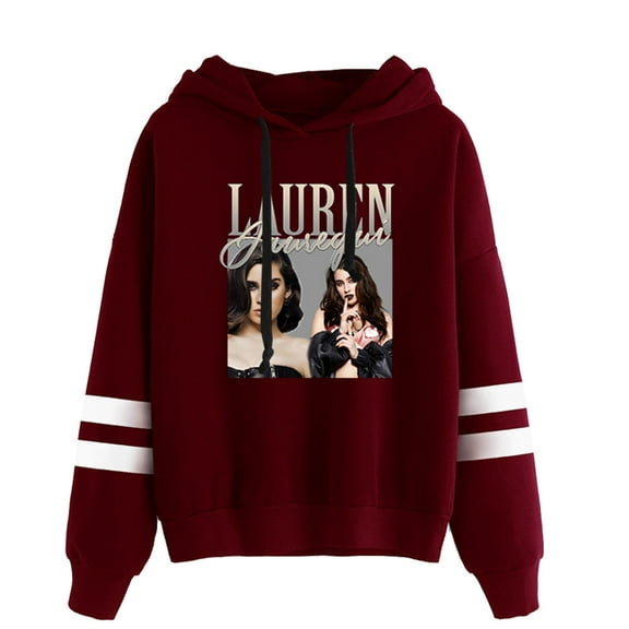 Lauren Jauregui Pocketless Hooded Sweatshirt Hip Hop Long Sleeve Fashion Clothes
