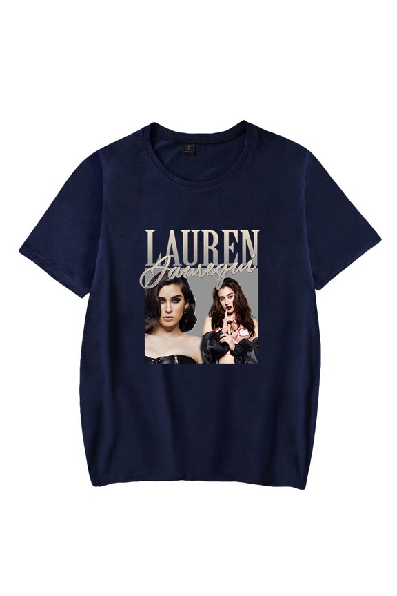 Lauren Jauregui Short Sleeve T-shirts Streetwear Printing Casual Harajuku Rapper Idol Unisex