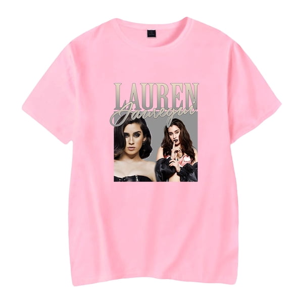 Lauren Jauregui Short Sleeve T-shirts Streetwear Printing Casual Harajuku Rapper Idol Unisex
