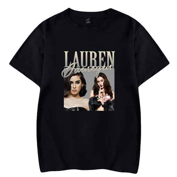 Lauren Jauregui Short Sleeve T-shirts Streetwear Printing Casual Harajuku Rapper Idol Unisex