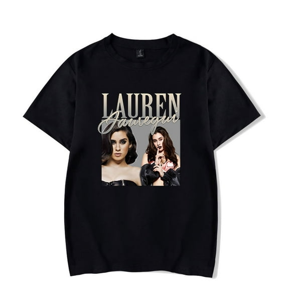 Lauren Jauregui Tshirt Hip Hop Short Sleeve Fashion Crewneck Streetwear Tee Shirt
