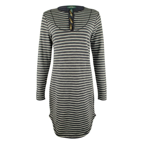 Lauren Jean Co. Women's Long Sleeve Striped Shirt Dress NM Small