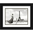 thumbnail image 1 of Lauren, Julian 14x11 Black Ornate Wood Framed with Double Matting Museum Art Print Titled - Trocadero View (detail), 1 of 4