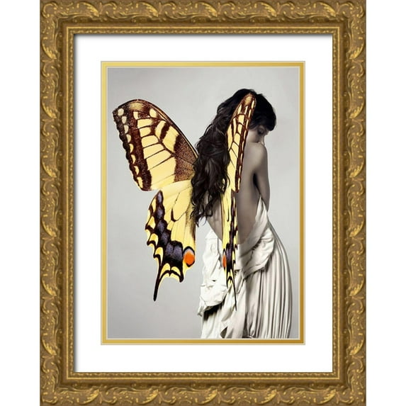 Lauren, Julian 18x24 Gold Ornate Wood Framed with Double Matting Museum Art Print Titled - Winged Beauty -3