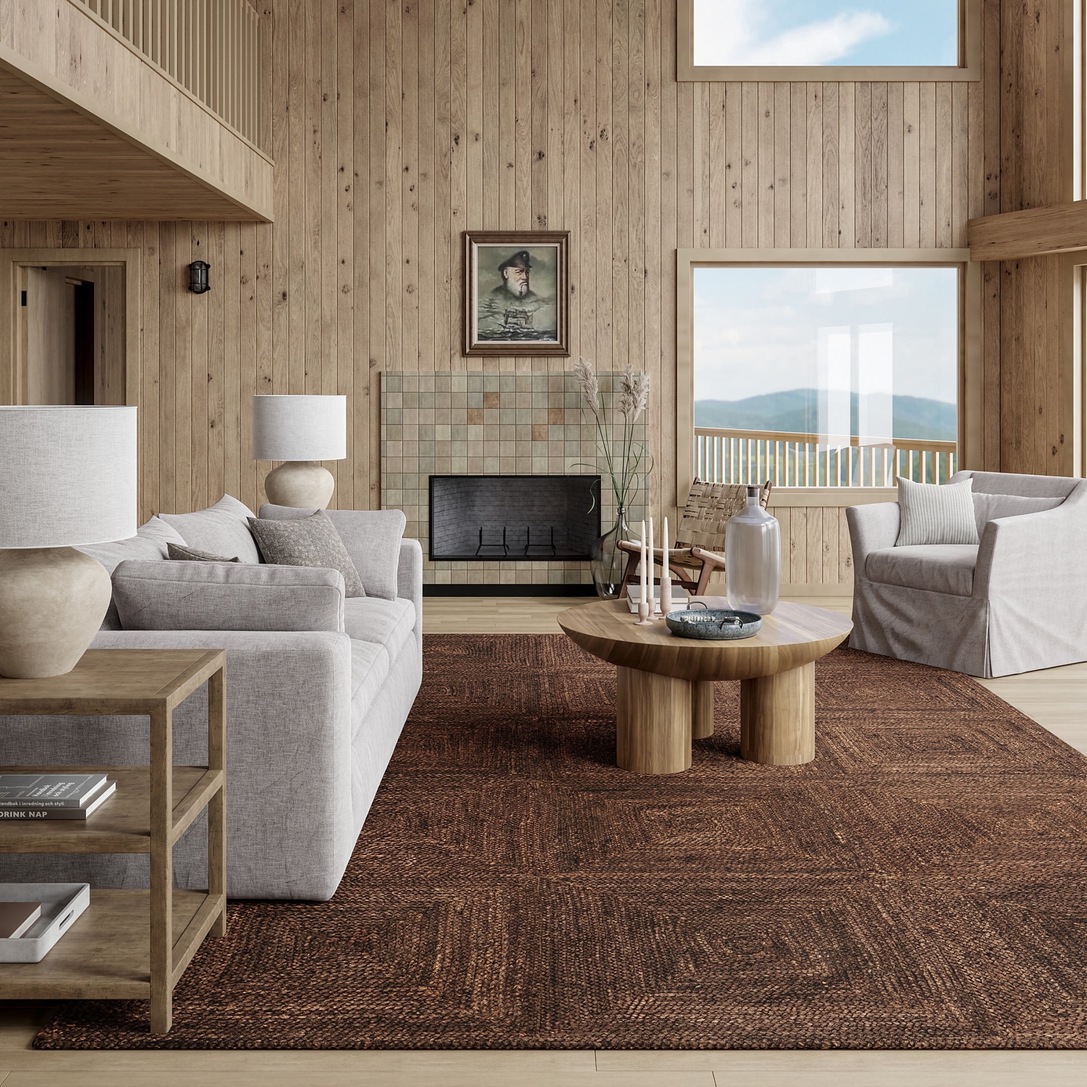 Tiled Rugs Rugs USA Juniper Tiled Jute Area Rug, 9' 6