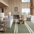thumbnail image 1 of Rugs USA Elowen Double Striped Wool Area Rug, 8' 6" x 11' 6", Elowen Sage Green, 1 of 8