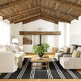 thumbnail image 1 of Rugs USA Hawthorn Striped Wool Area Rug, 8' 6" x 11' 6", Hawthorn Charcoal, 1 of 8
