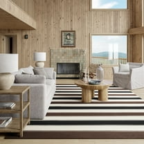 Rugs USA Quest Striped Cotton Area Rug, 5' x 8', Quest Multicolor