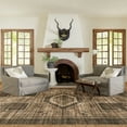 thumbnail image 1 of Sagebrush Geometric Machine Washable Area Rug, 4' x 6', Sagebrush Dark Brown, 1 of 7