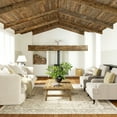 thumbnail image 1 of Rugs USA Spindle Medallion Wool and Cotton Area Rug, 3' x 5', Spindle Khaki, 1 of 8